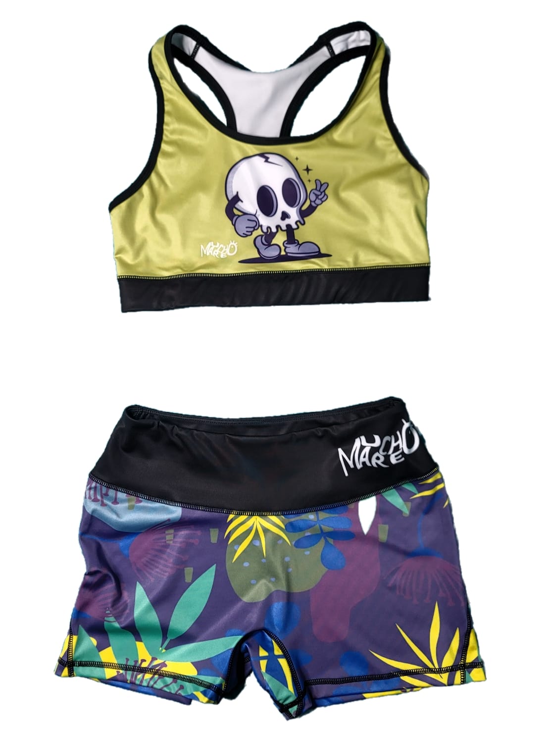 Tropical Skull Sports Bra